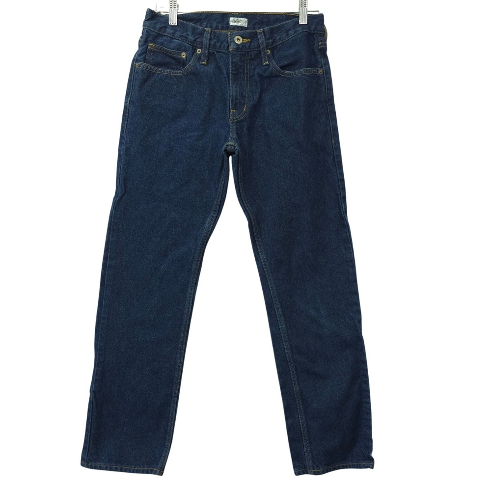 City Streets Slim Straight Jeans Mens 29x30 Dark Wash Blue 100% Cotton Denim‎